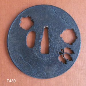 T430. Iron Sukashi Tsuba with Amida Yasuri