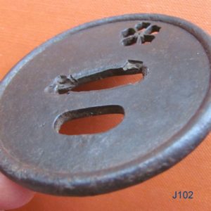 J102. Iron Katchushi Tsuba