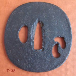 T132. Pine sukashi tsuba