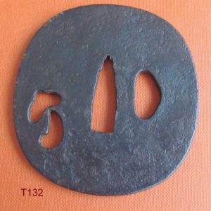 T132. Pine sukashi tsuba