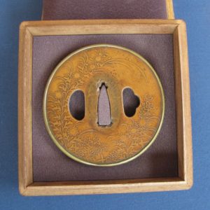 T443. Copper or Yamagane Tsuba, Large & Impressive