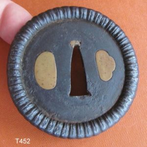 T452. Unusually Thick Iron Tsuba