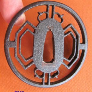 T203. Iron sukashi tsuba