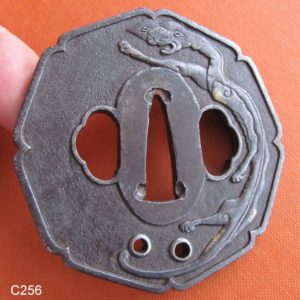 C256. Interesting One Sided Iron Tsuba