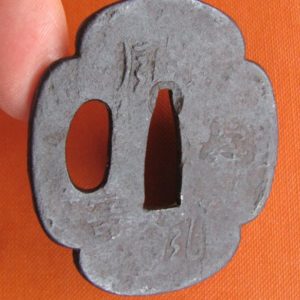 T211. Tanto Size Iron Tempo Tsuba