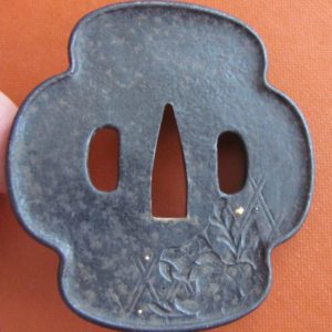 H371. Iron Tsuba signed Umetada. Holbrook