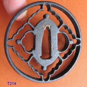 T214. Iron sukashi tsuba