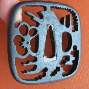 T223. Iron Sukashi Tsuba