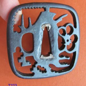 T223. Iron Sukashi Tsuba