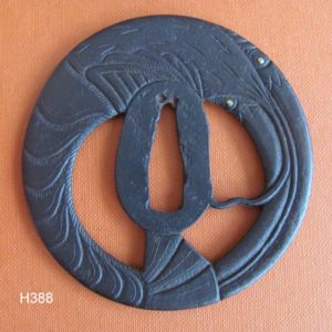 H388. Ko Shoami Tsuba, Jumbo Shrimp