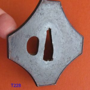 T228. Iron Katchushi Style Tsuba