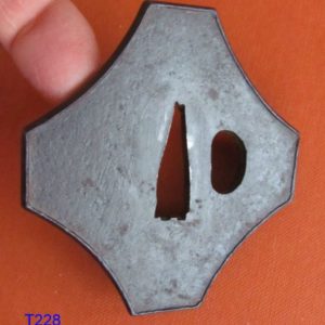 T228. Iron Katchushi Style Tsuba