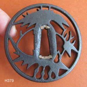 H379. Owari Iron Sukashi Tsuba