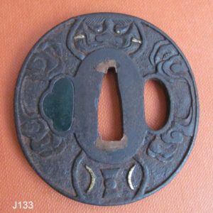 J133. Iron Tsuba, Namban