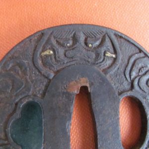 J133. Iron Tsuba, Namban