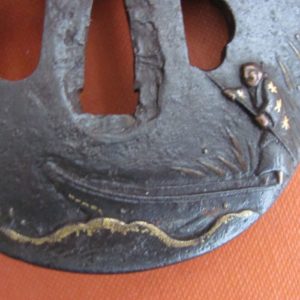 J140. Iron Tsuba, Nagasaki or Jakushi