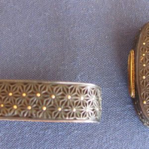 K188. Fuchi Kashira, Geometric Pattern, Quite Fine