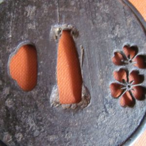 T486. Sukashi Tsuba with Fukurin