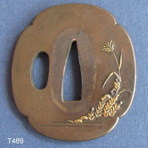 T489. Kinko Tsuba Papered to Ichinomiya Tsunefusa