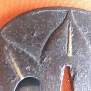 C266. Signed Iron Tsuba. Umetada