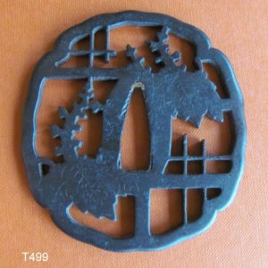 T499. Higo Iron Sukashi Tsuba