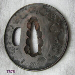 T575. Kinko Tsuba in Shakudo